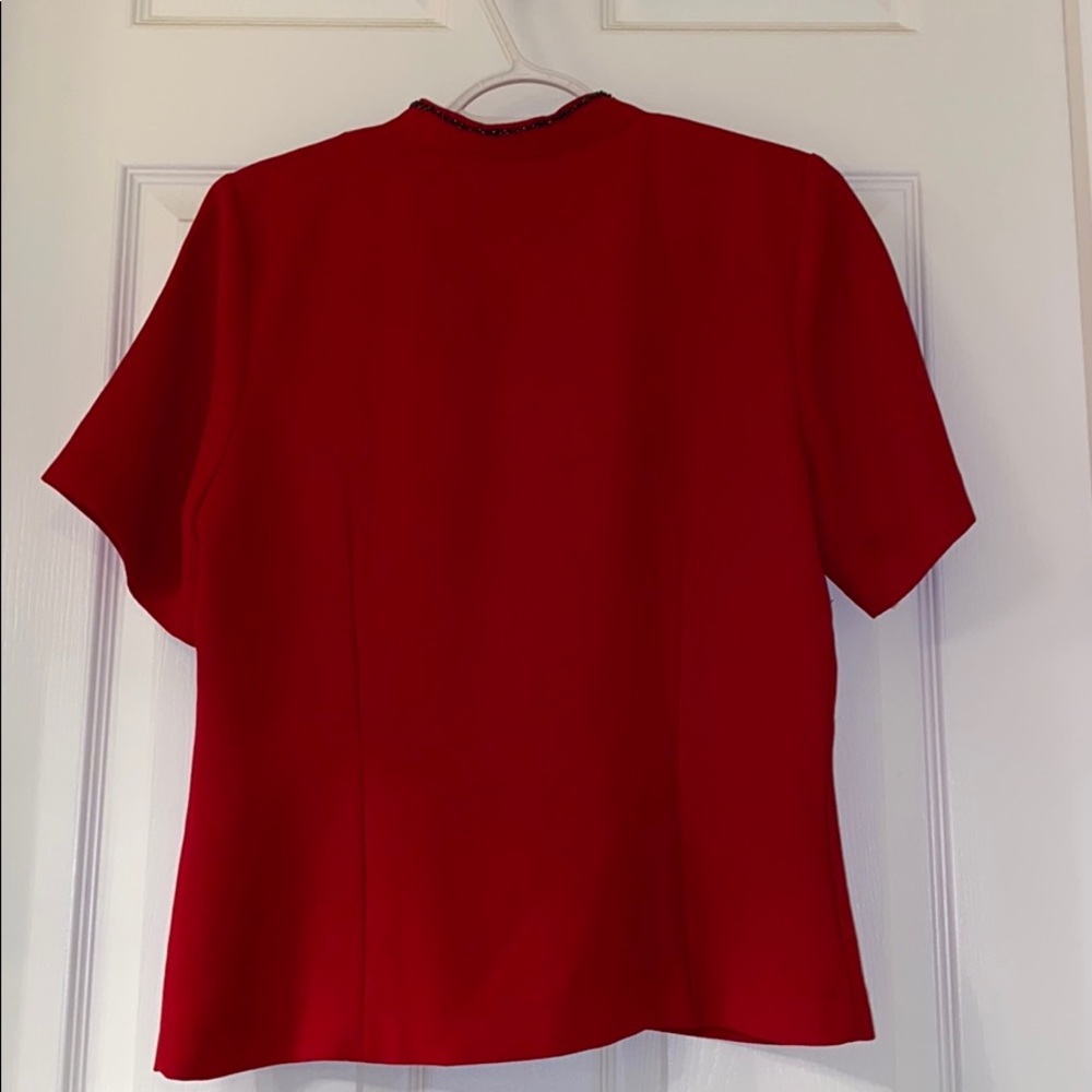 Red Button Down Jacket - Picture 5 of 5